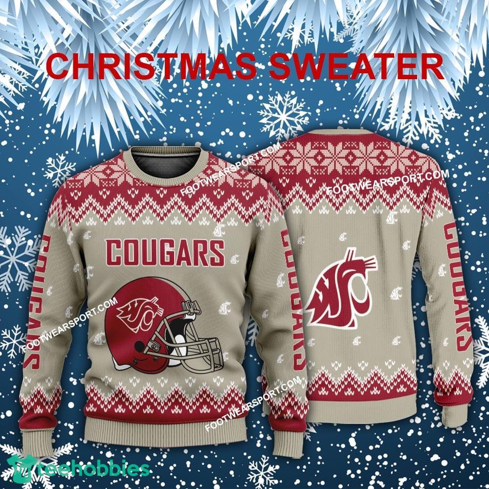Design Helmet Washington State Cougars Christmas Sweater Gift For Adult