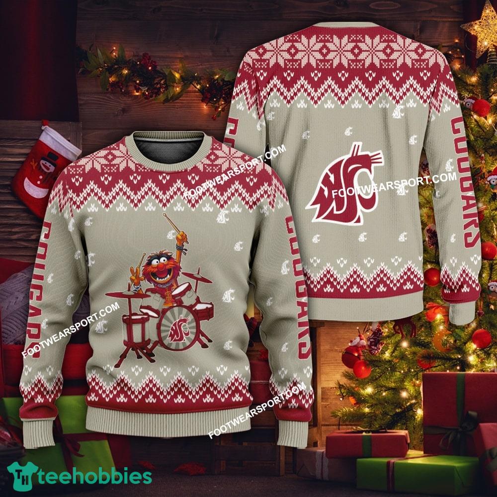 Design Muppets Play Drums Washington State Cougars Xmas Sweater For Men Women