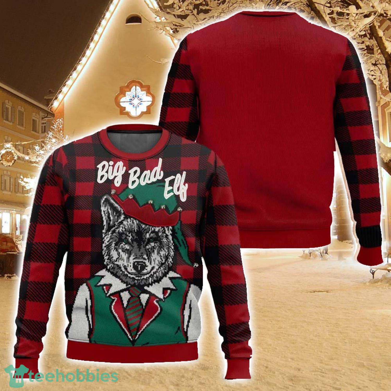 Big Bad Wolf Elf Christmas Ugly Christmas Sweater Christmas Gift For Family Holiday Gift