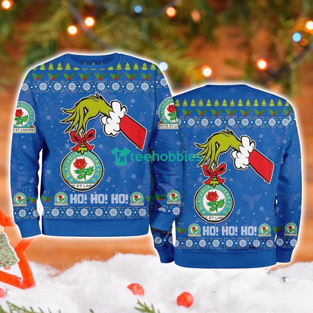 Blackburn Rovers Grinch Hand Ugly Christmas Sweater 3D