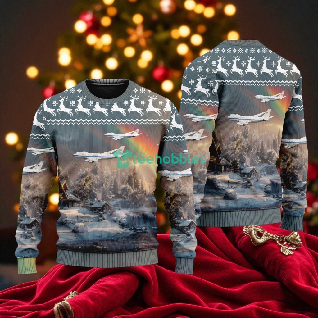 Boeing E-4 Advanced Airborne Command Post (Aacp) American Airlines Christmas House Under The Rainbow Ugly Sweater For You