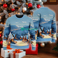 Boeing E-4 Advanced Airborne Command Post (Aacp) American Airlines In The Snowy Christmas Sky Ugly Sweater Best Gift