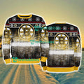 Boston Bruins Logo Brand Pine Tree Christmas Pattern Christmas Ugly Sweater