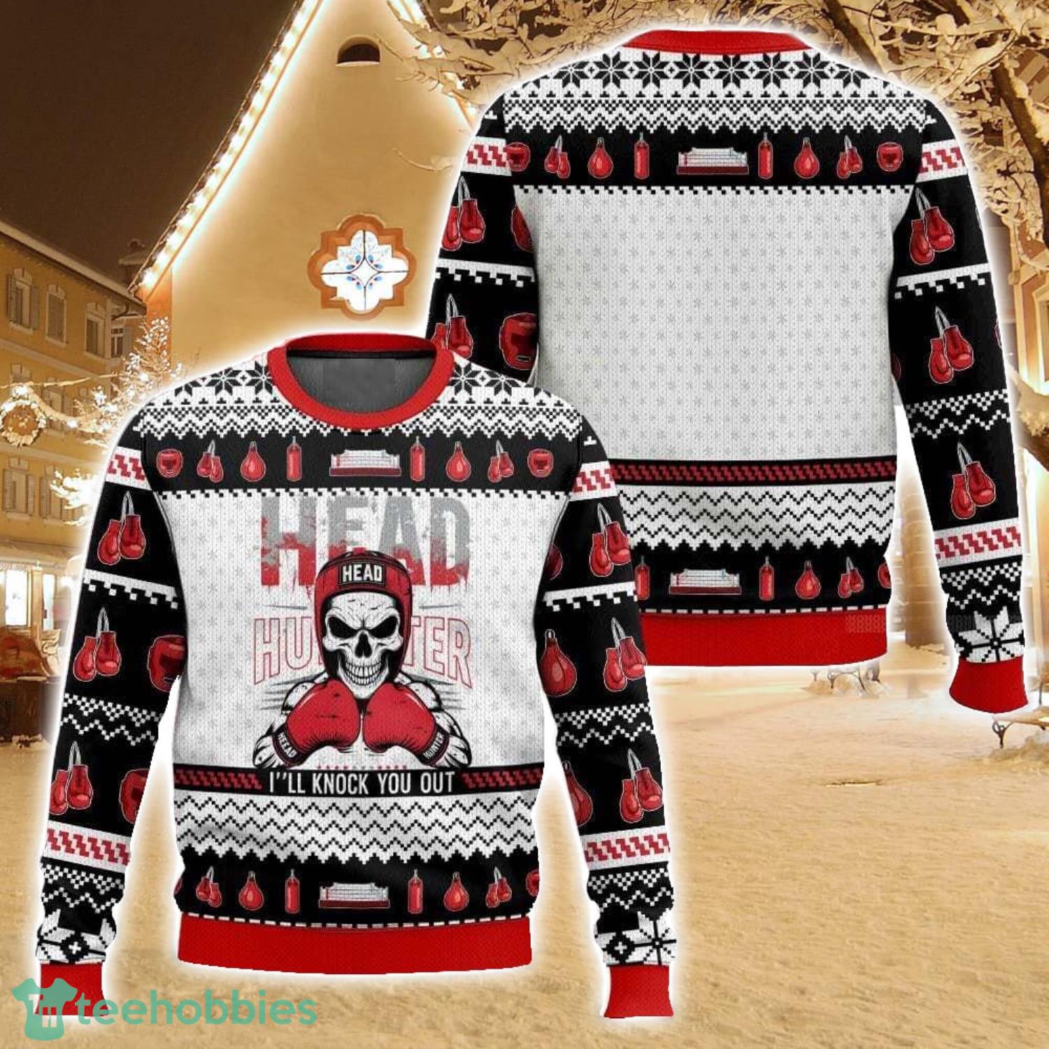 Boxing Head Hunter, Ugly Christmas Sweater For Men And Women Christmas Holiday Gift Family Gift