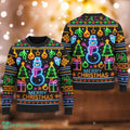 Bright Neon Lighting Ugly Christmas Sweater Bright Neon Lighting Xmas Holiday Gift