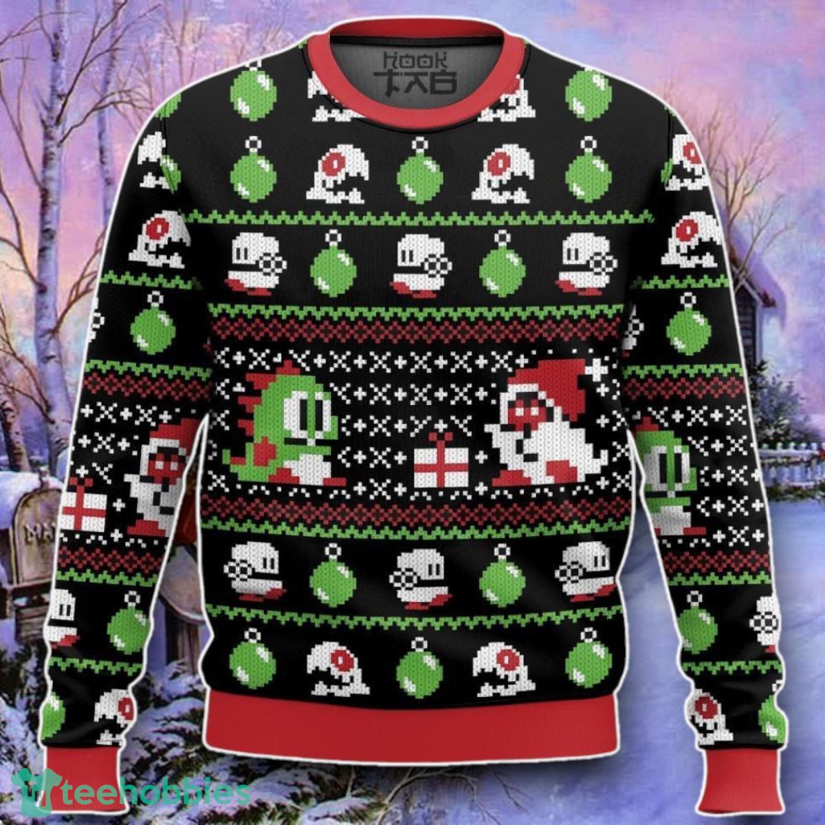 Bubble Bobble Ugly Christmas 3D Sweater Style Gift