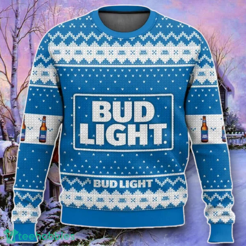 Bud Light Ugly 3D Sweater Beer Style Gift