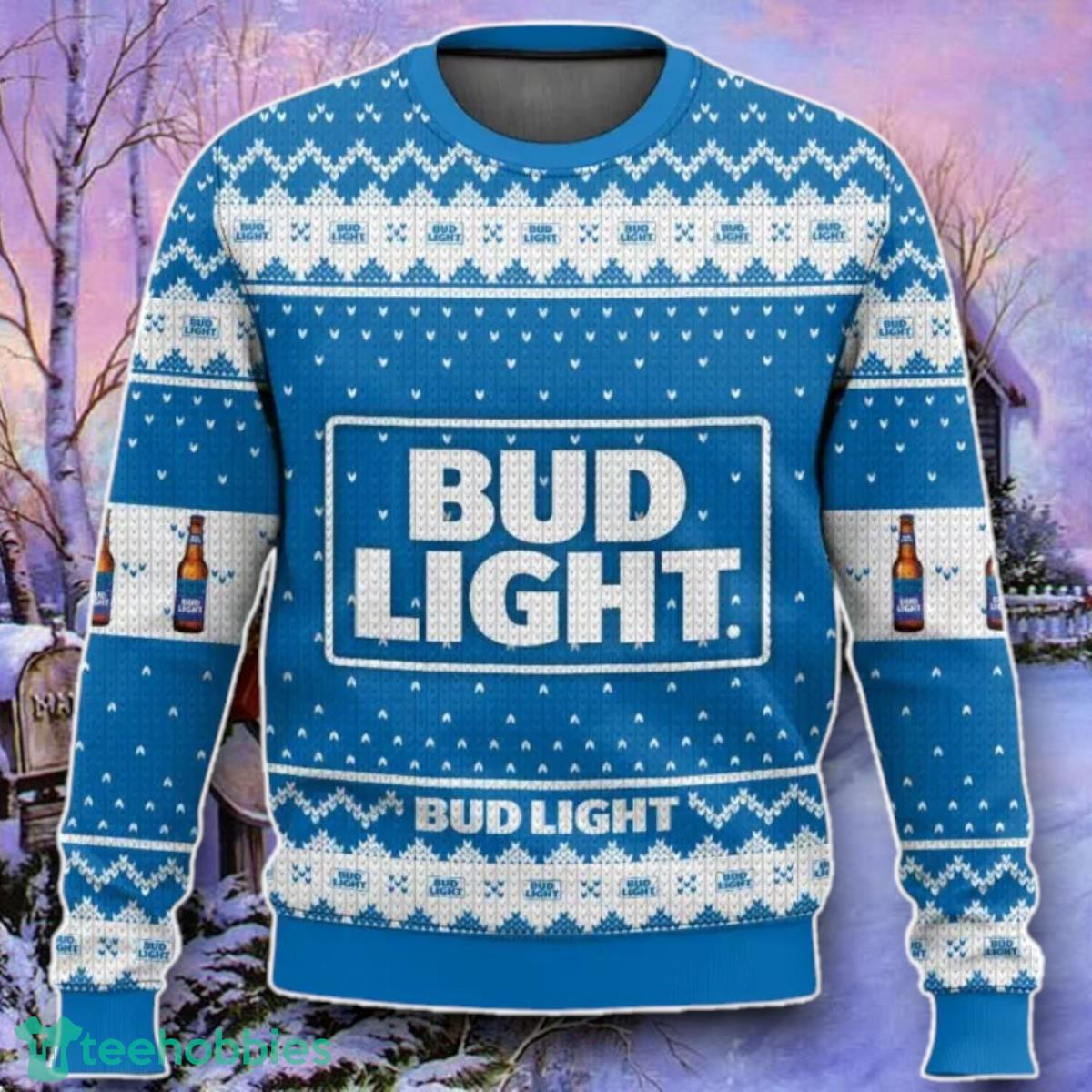 Bud Light Ugly 3D Sweater Beer Style Gift