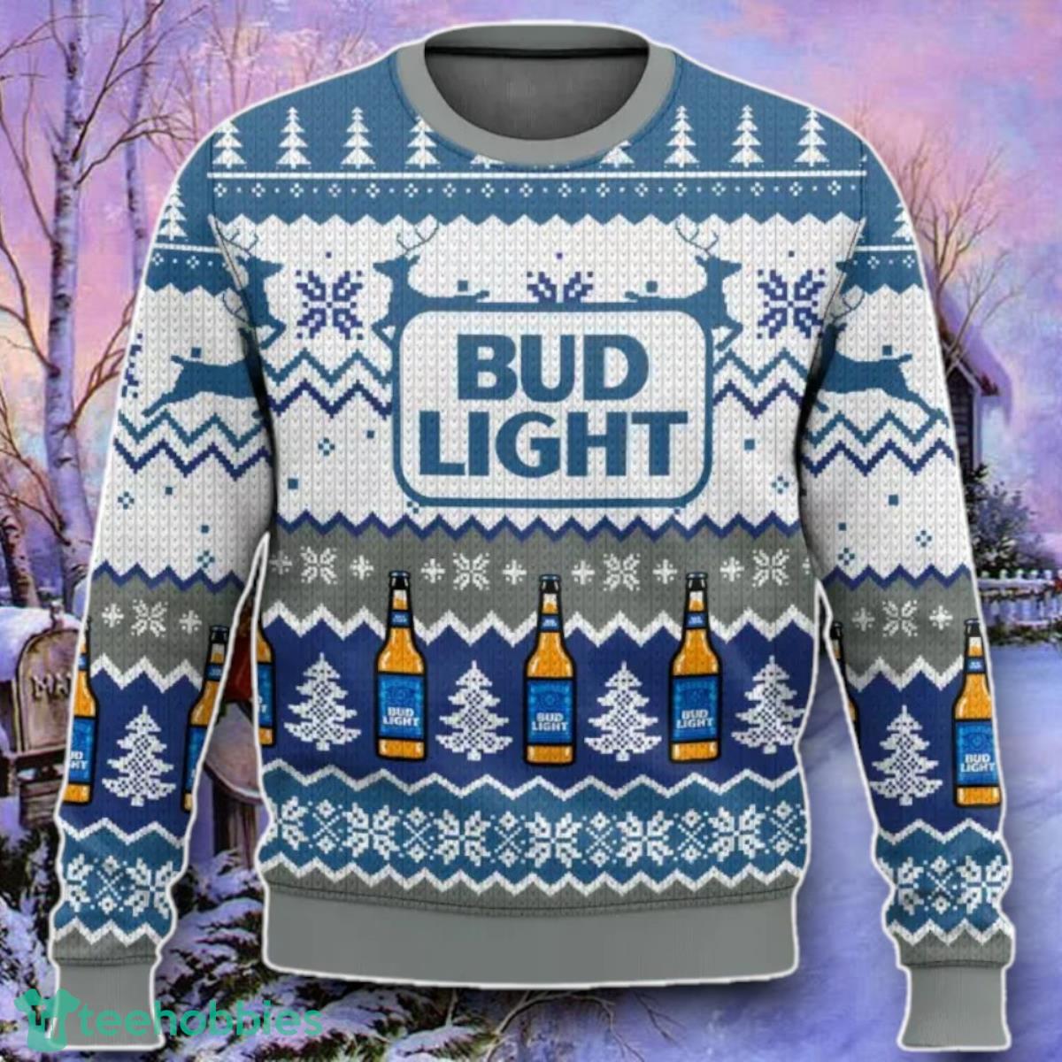Bud Light Ugly Christmas 3D Sweater Style Gift