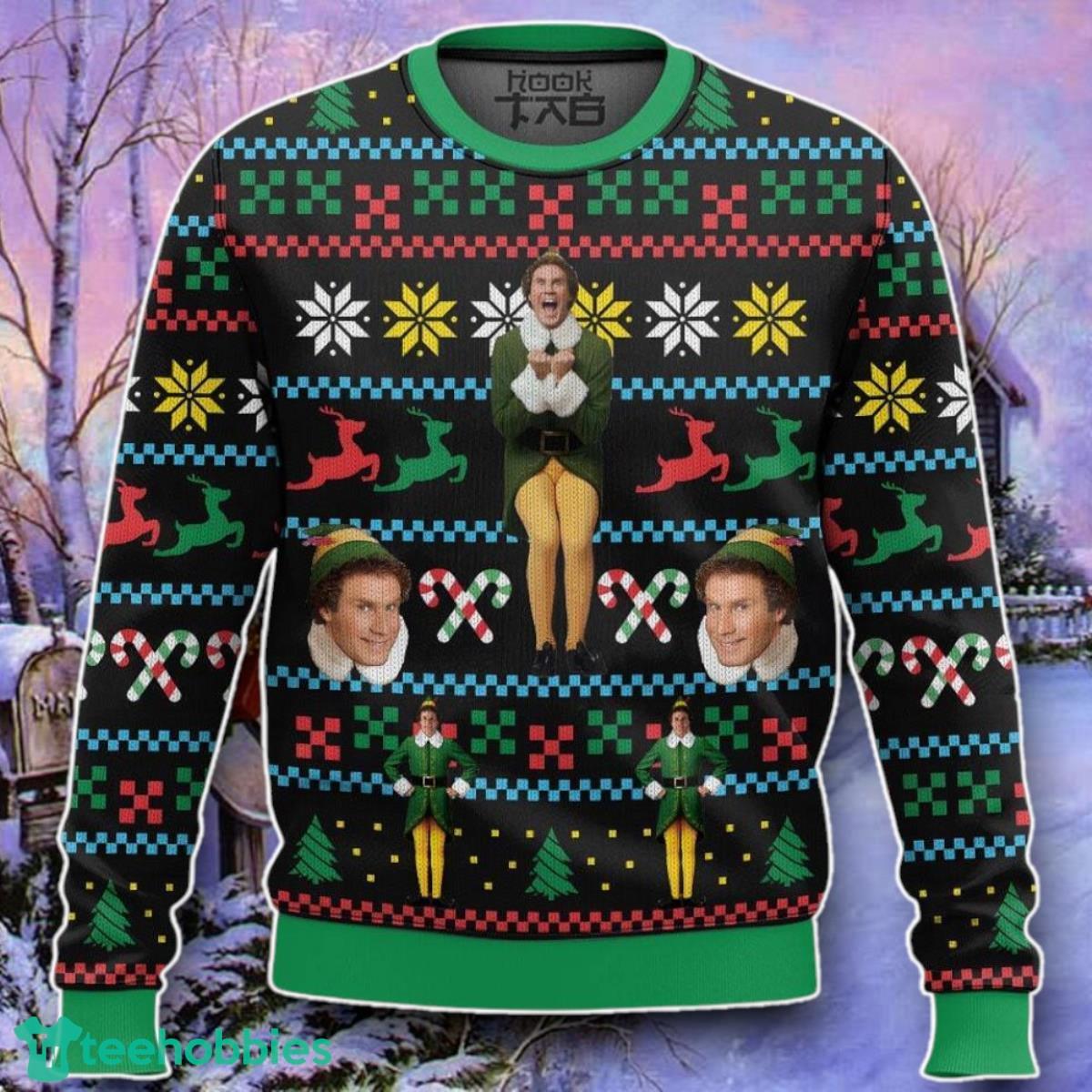 Buddy The Elf Ugly Christmas 3D Sweater Style Gift