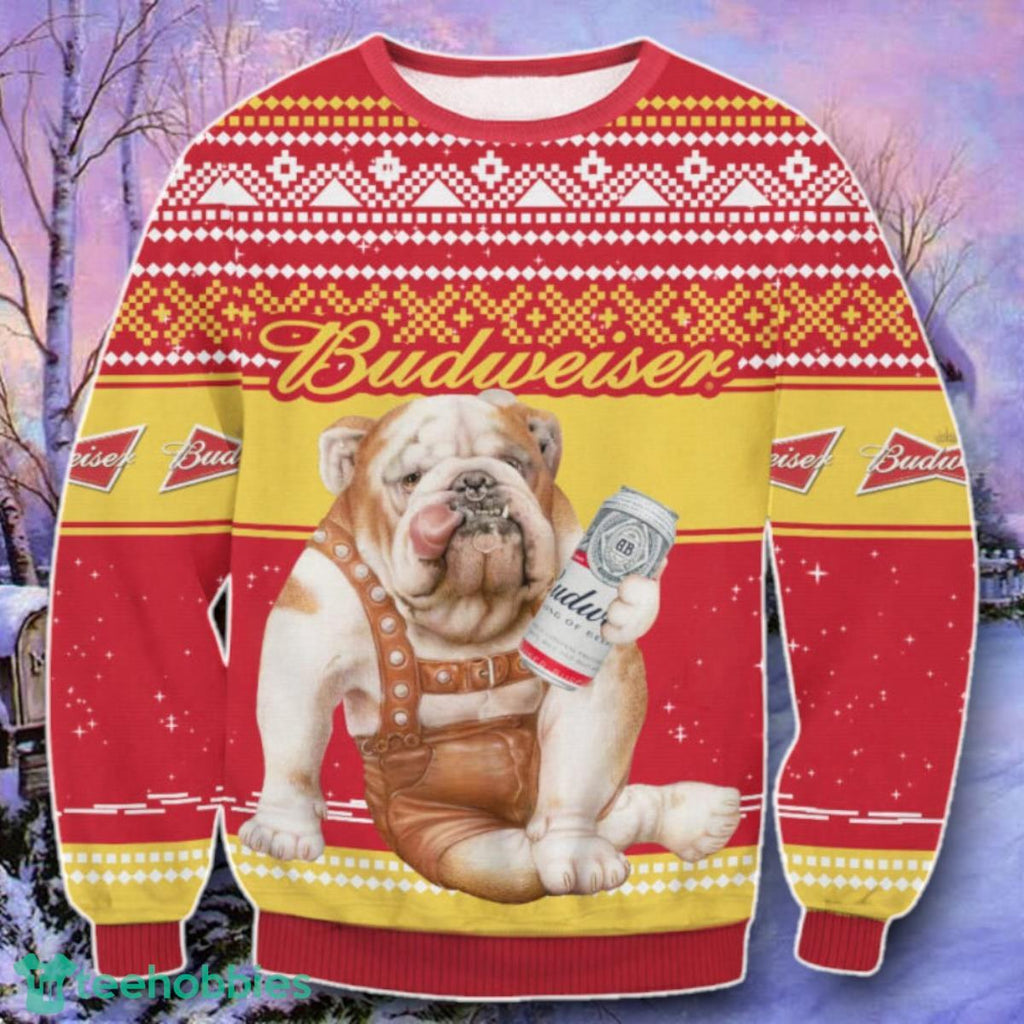 Budweiser Bulldog Ugly 3D Sweater Style Gift