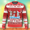 Budweiser It’s The Most Wonderful Time For A Beer Ugly Christmas Sweater For Men Women