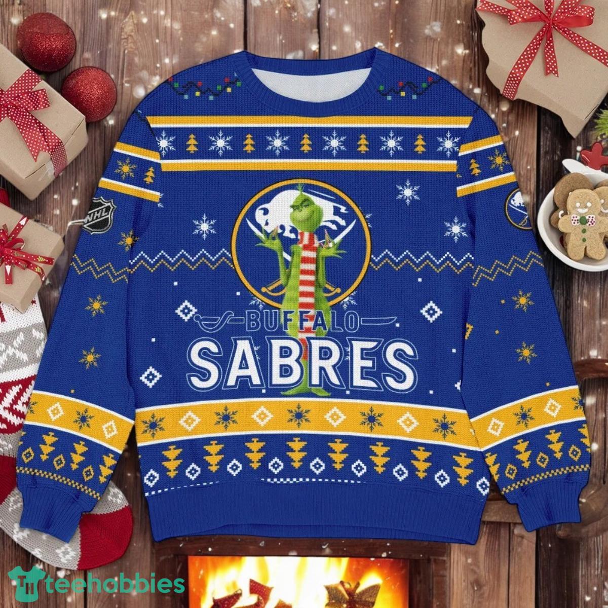 Buffalo Sabres NHL Grinch Ugly Christmas Sweater Team Holiday Christmas Gift