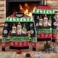 Bulldog Christmas Ugly Sweater Santa Dog Xmas Sweater Cute Animal Ugly All Over Print 3D Sweater