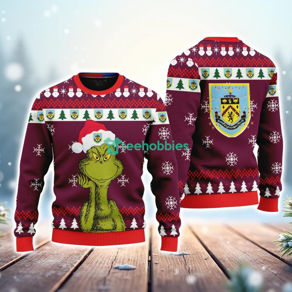 Burnley The Grinch Funny Merry Christmas Uglly Sweater 3D New Trend