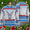 Busch Blue Beer Ugly Knitted Christmas Sweater Christmas Holiday Gift