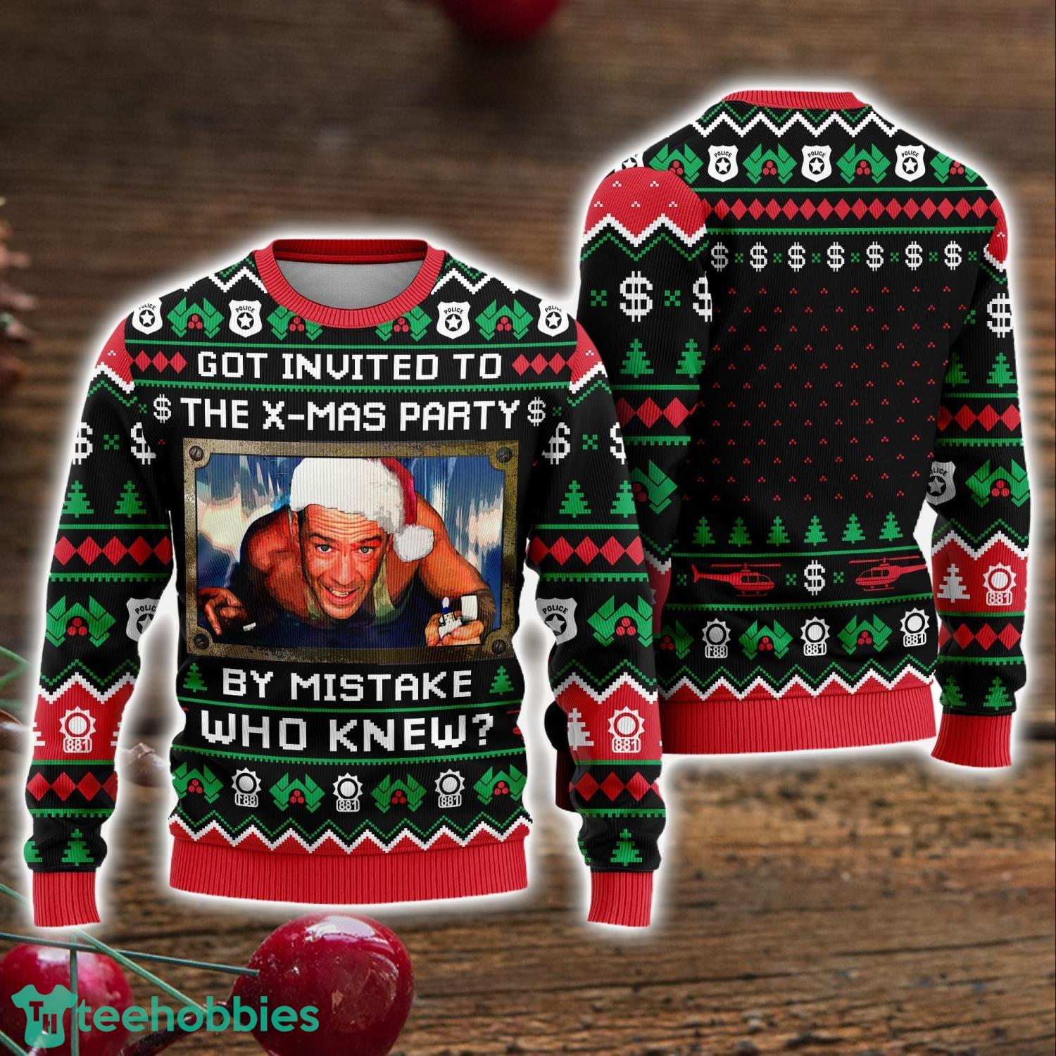 By The Mistake Who Know Ugly Christmas Sweater Nakatomi Plaza Ugly Christmas Sweater Holiday Gift