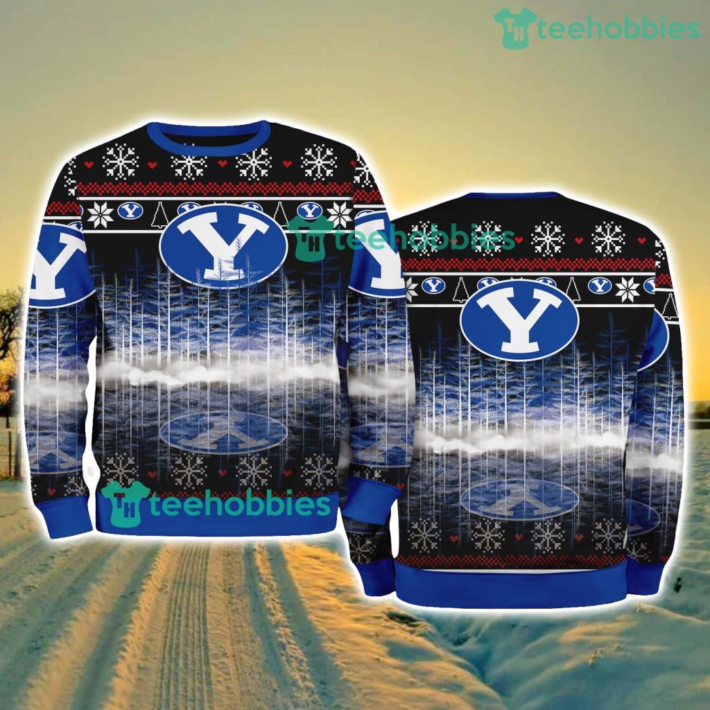 BYU Cougars NCAA Pine Christmas Ugly Sweater New Style Best Gift For Fans