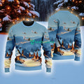 C-1a Trader Of Vr-21 American Airlines In The Snowy Christmas Sky Ugly Sweater Best Gift