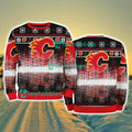 Calgary Flames Logo Brand Pine Tree Christmas Pattern Christmas Ugly Sweater