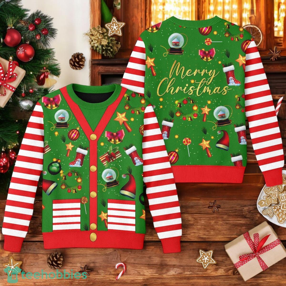 Candy Cane Christmas Ugly Sweater Sweets Xmas 3D Sweater Christmas Gift Idea