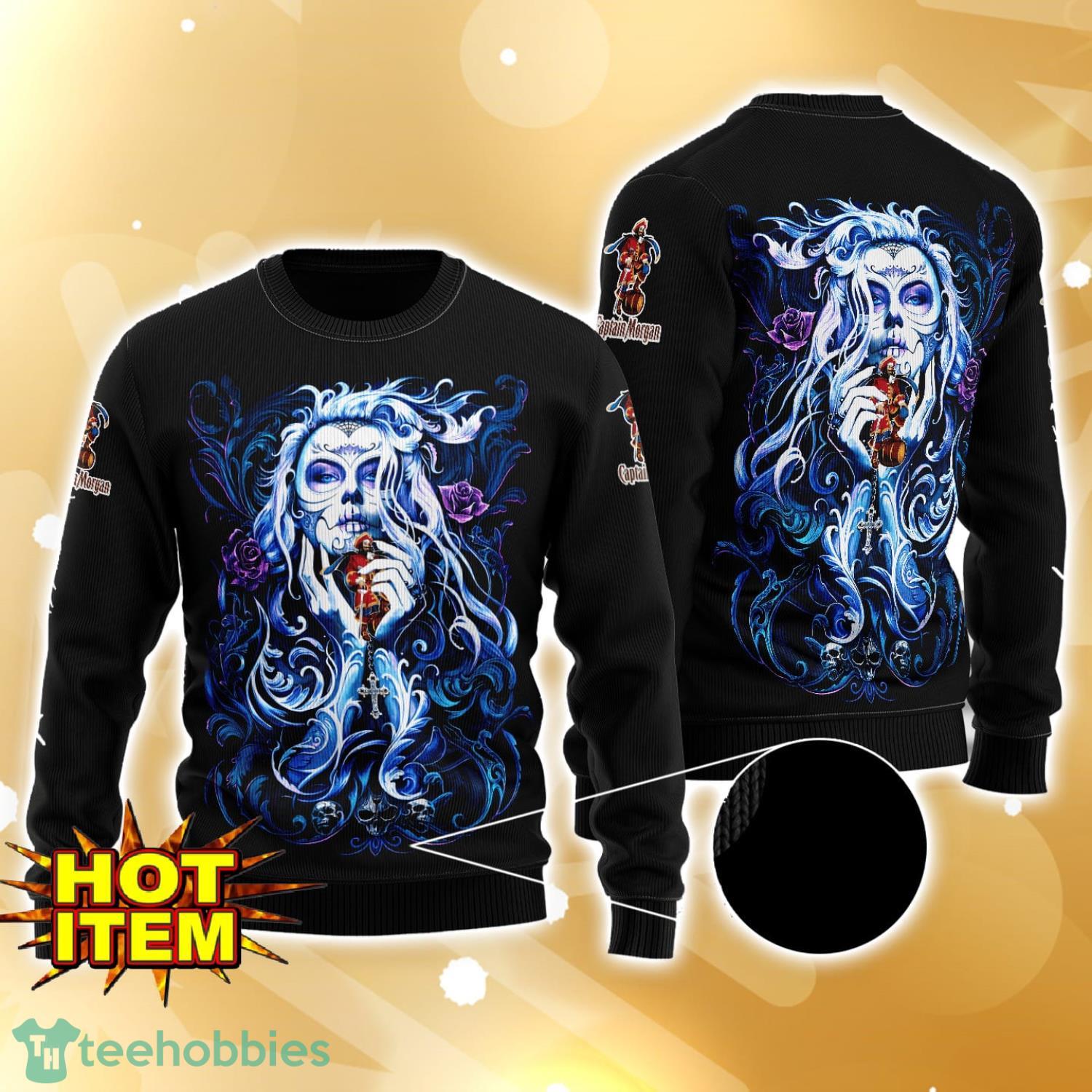 Captain Morgan Tattoo Girl 3D Ugly Christmas Sweater For Men And Women
