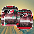 Carolina Hurricanes Logo Brand Pine Tree Christmas Pattern Christmas Ugly Sweater