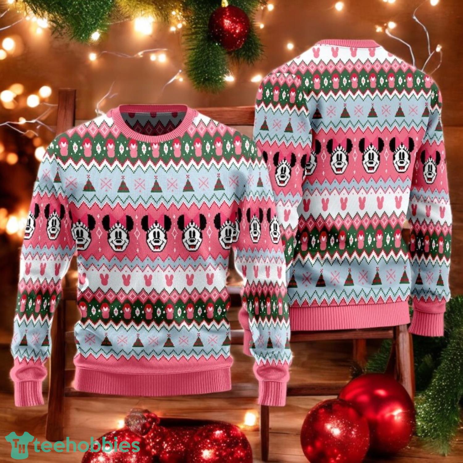 Cartoon Mouse Christmas Ugly Sweater Dis-ney Trip Sweater Cute Xmas Sweater