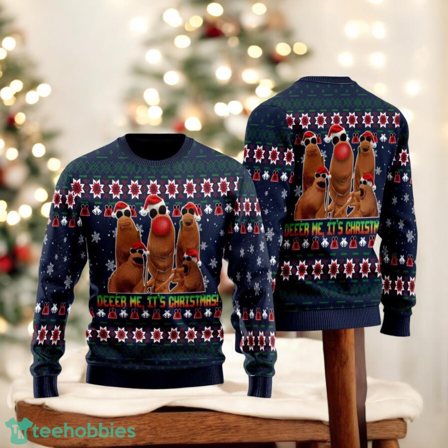 Chess Ugly Christmas Sweater Black White Holiday Sweater