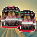 Chicago Blackhawks Logo Brand Pine Tree Christmas Pattern Christmas Ugly Sweater