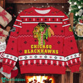 Chicago Blackhawks NHL Grinch Ugly Christmas Sweater Team Holiday Christmas Gift