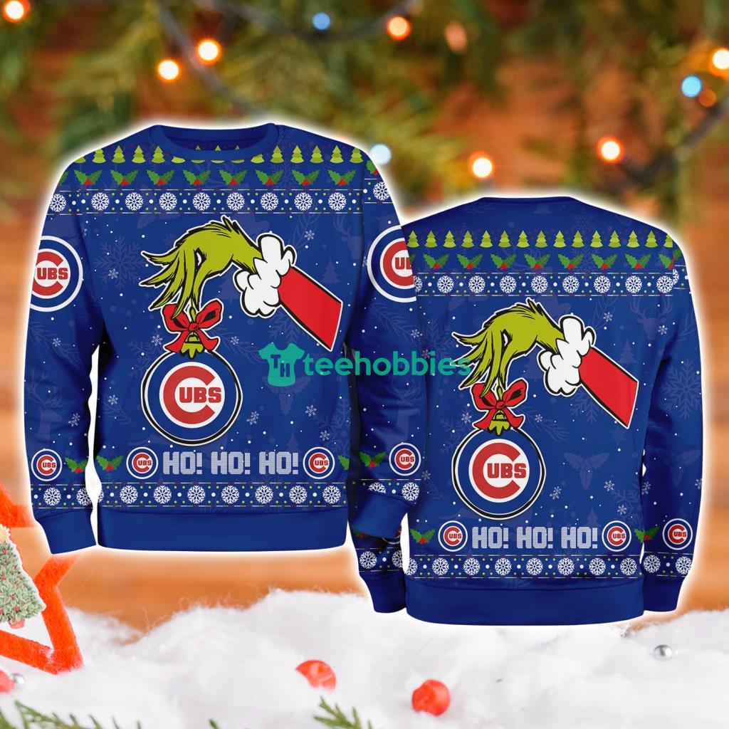 Chicago Cubs Mlb Grinch Hand Ugly Christmas Sweater 3D