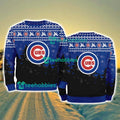 Chicago Cubs MLB Knitting Pattern Christmas Tree Pine Happy Ugly Sweater Merry Chistmas