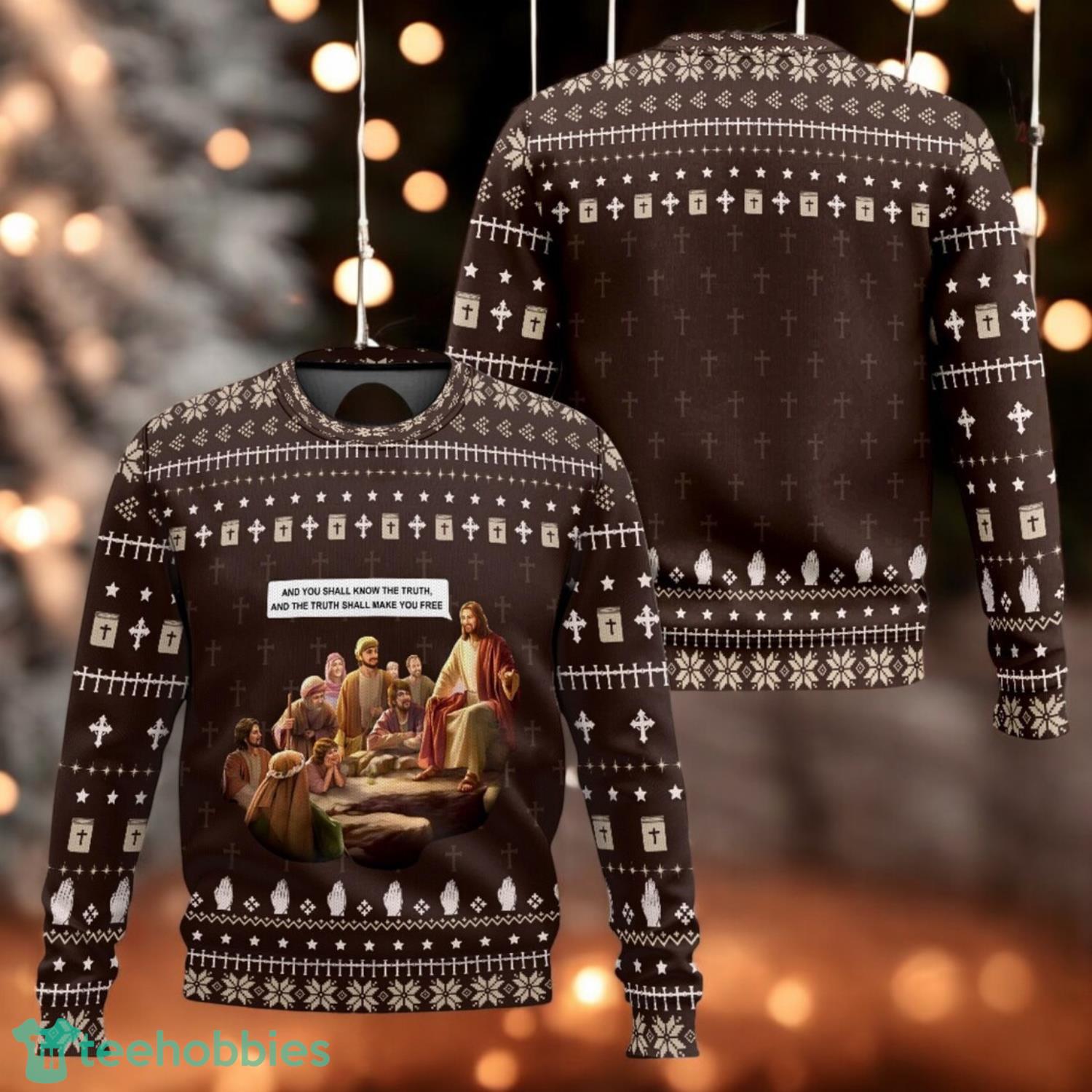 Christian Scripture Ugly Christmas Sweater Bible Verse Jesus Sweater