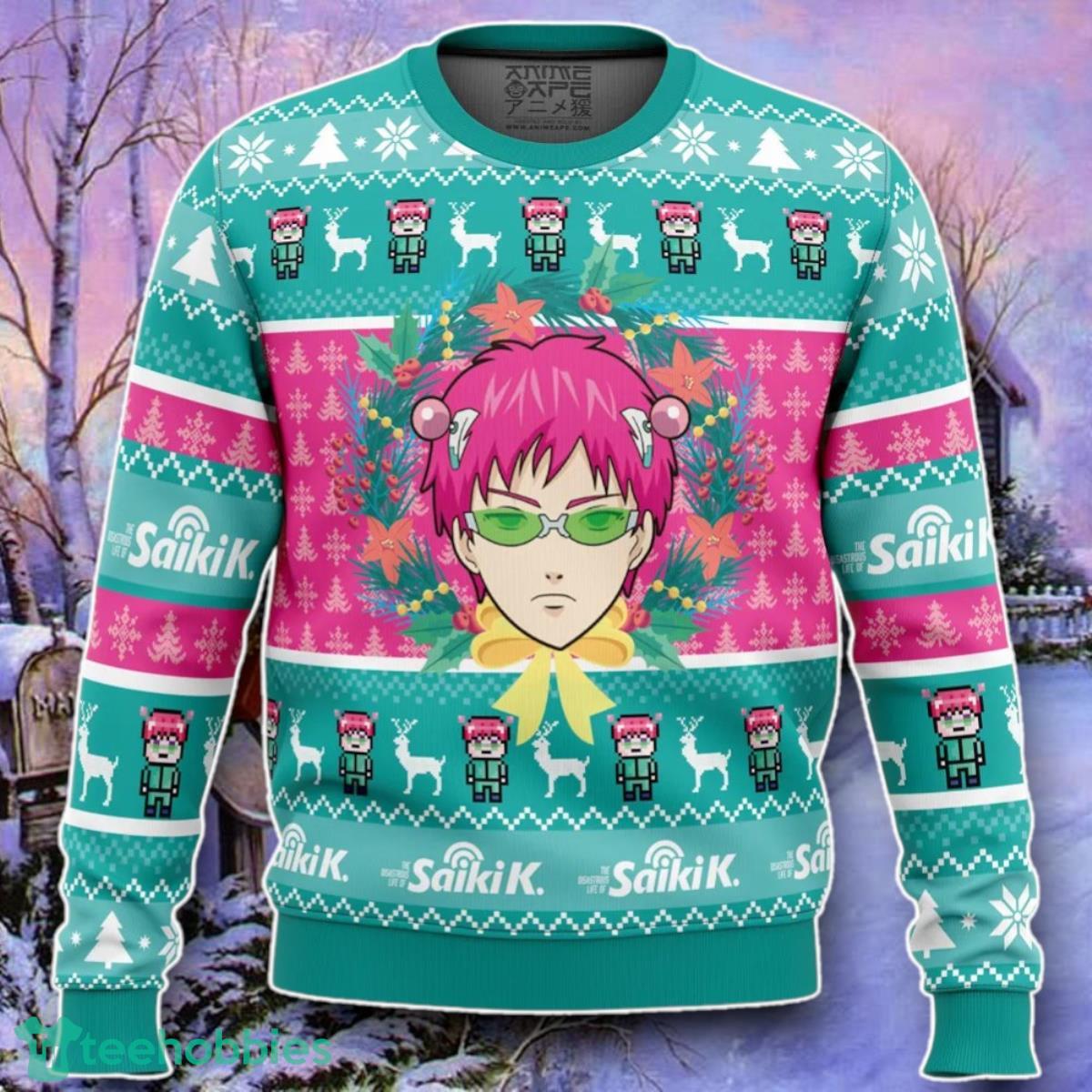 Christmas At School Saiki Kusuo No Psi-Nan Ugly Christmas 3D Sweater Style Gift