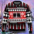 Christmas Backgammon Board Games Ugly Christmas 3D Sweater Style Gift