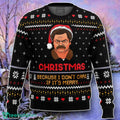 Christmas Because I Don’t Care Parks And Recreation Ugly Christmas 3D Sweater Style Gift