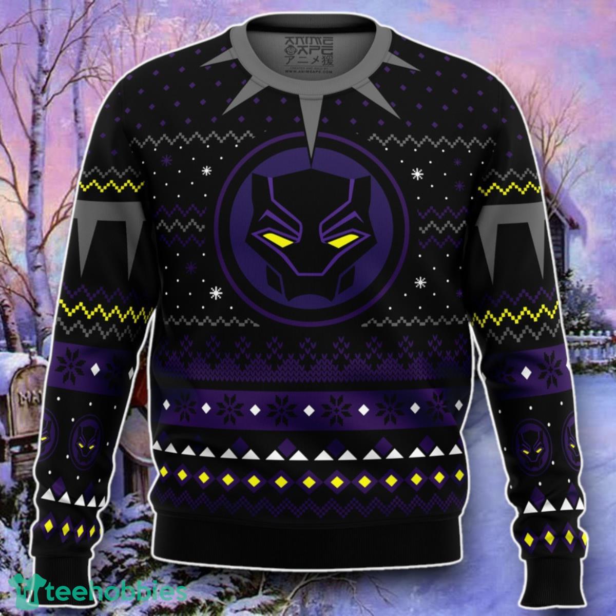 Christmas Black Panther Ugly Christmas 3D Sweater Style Gift