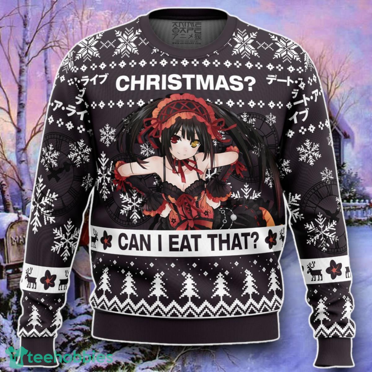 Christmas Can I Eat That Date A Live Ugly Christmas 3D Sweater Style Gift