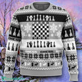 Christmas Chess Board Games Ugly Christmas 3D Sweater Style Gift