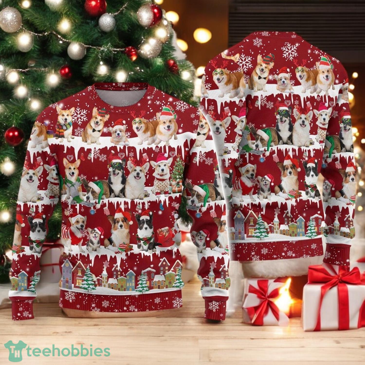 Christmas Corgi Dog Ugly Sweater Funny Welsh Corgi Xmas Sweater Christmas Gift