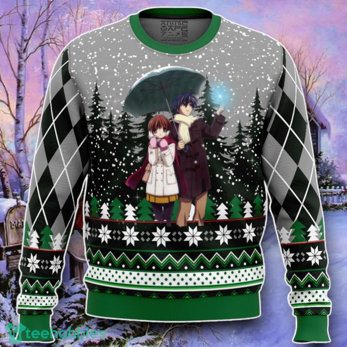 Christmas Couple Clannad Ugly Christmas 3D Sweater Style Gift