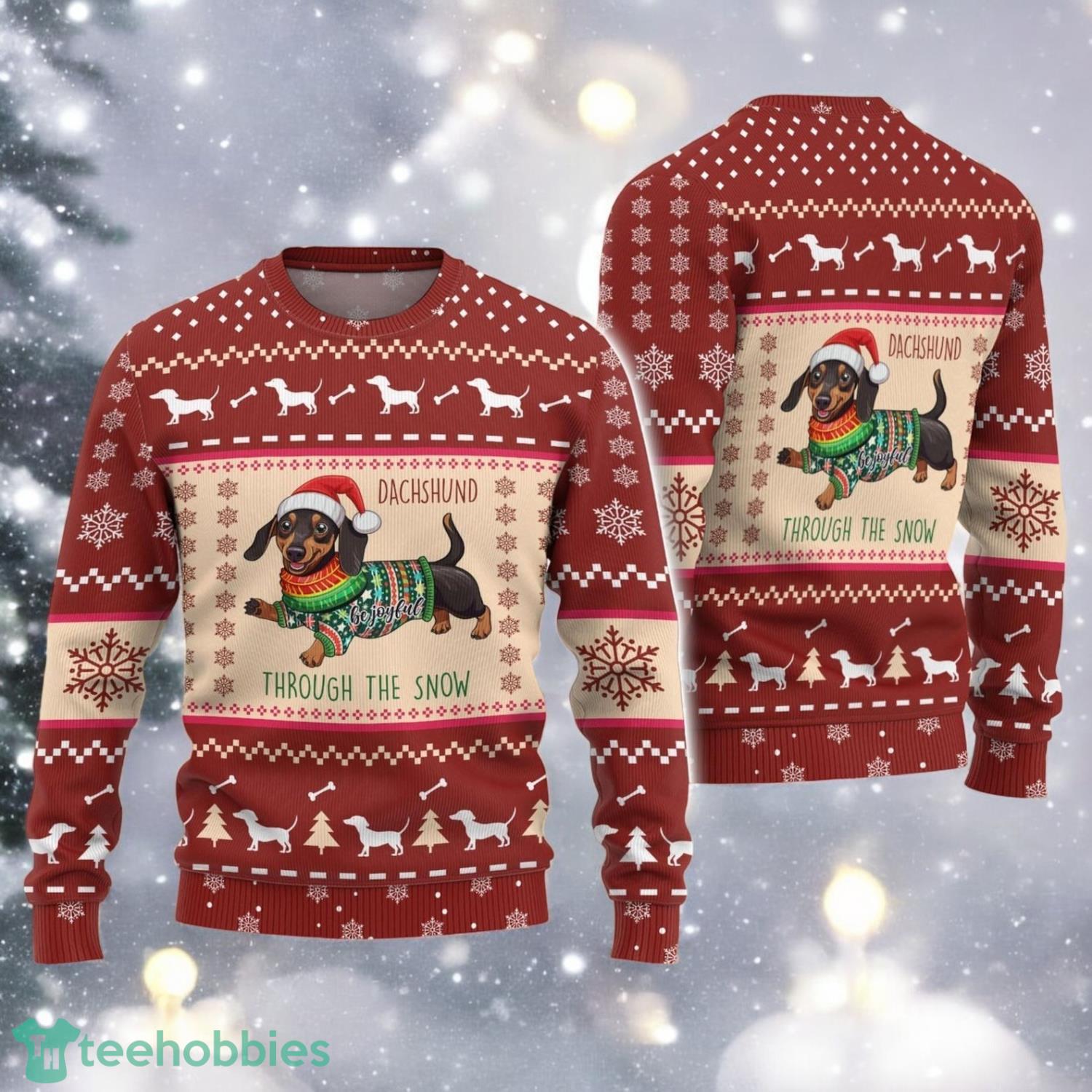 Christmas Dachshund Ugly Sweater Dog Owner Family Sweater Christmas Gift