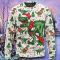 Christmas Dinosaur Ugly 3D Sweater Style Gift