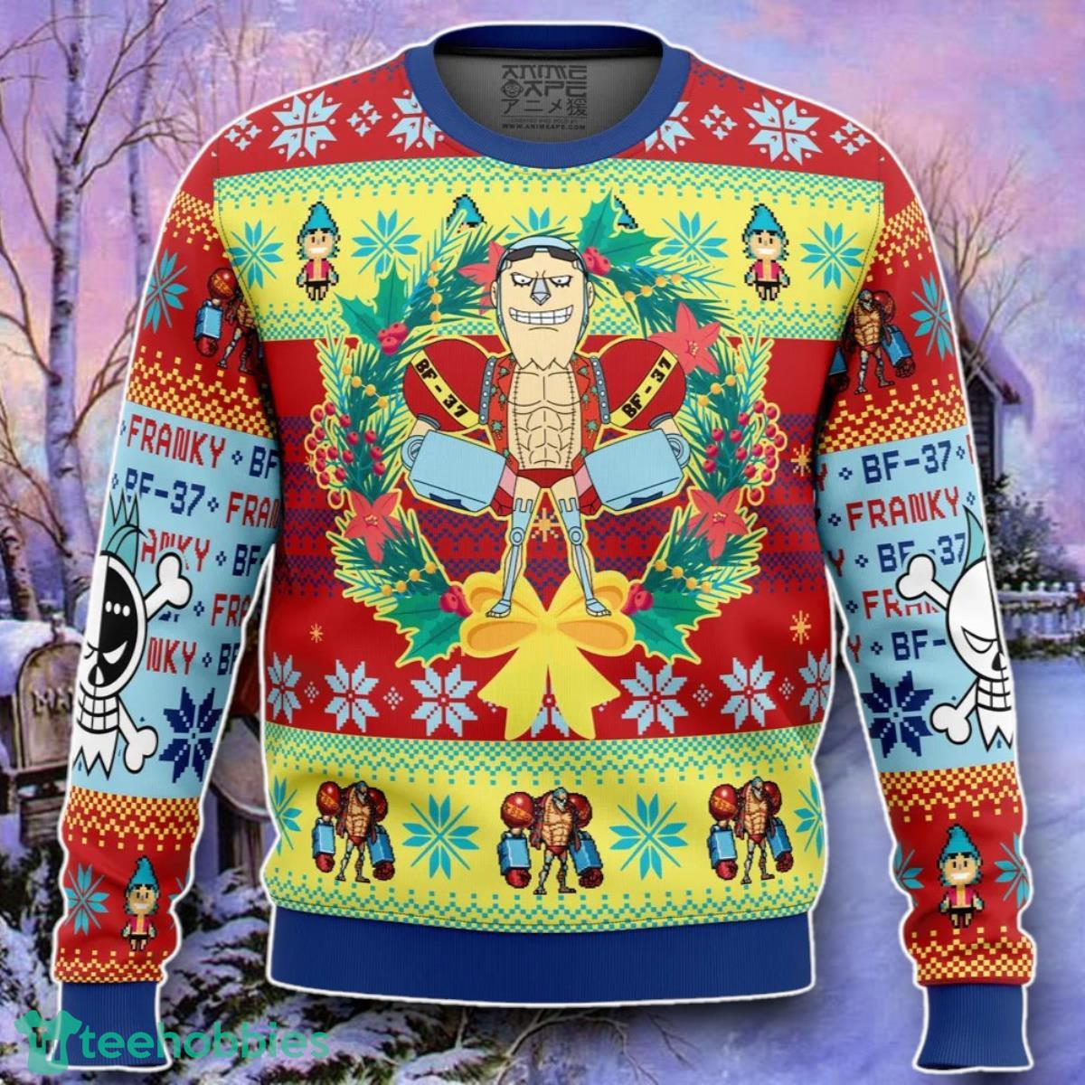 Christmas Franky OP Pirates Ugly Christmas 3D Sweater Style Gift