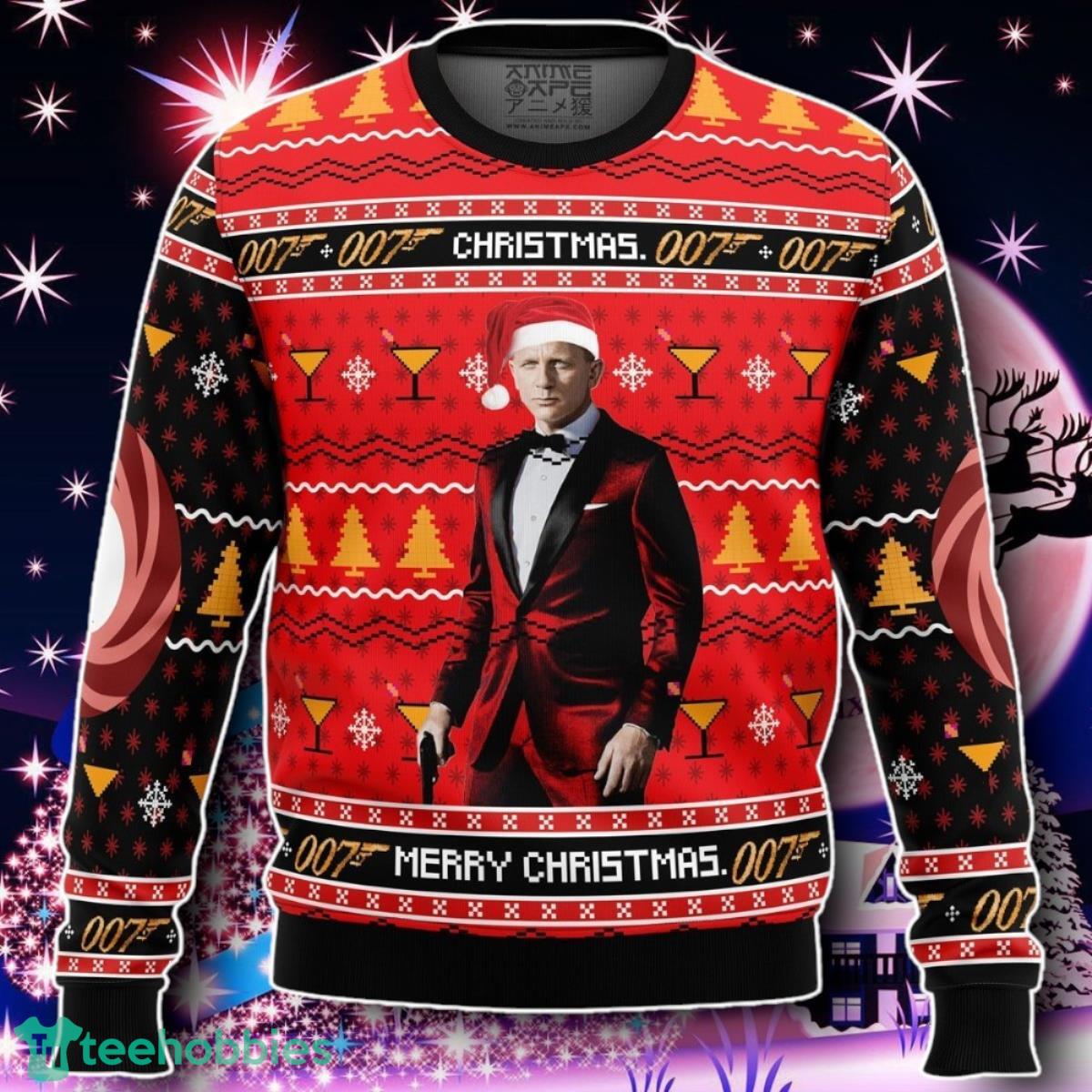 Christmas, Merry Christmas 007 James Bond Ugly Christmas Sweater Gift For Men And Women