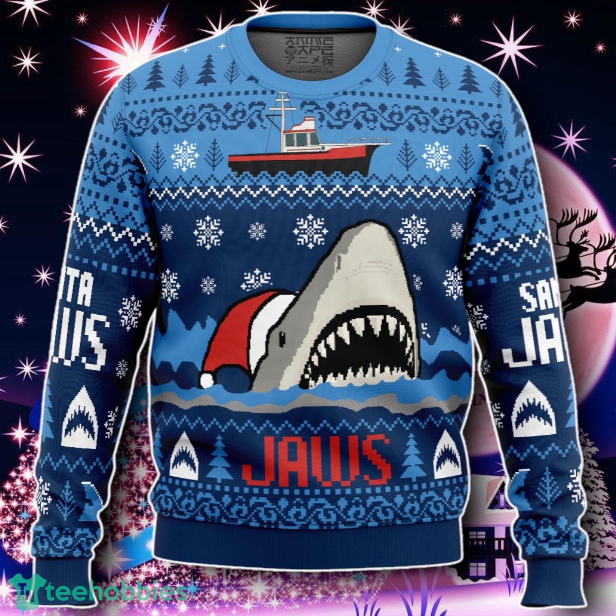 Christmas Shark Santa Jaws Ugly Christmas Sweater Gift For Men And Women