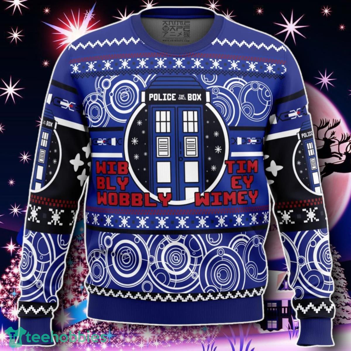 Christmas Through Time And Space Doctor Who Ugly Christmas Sweater Gift For Men And Women