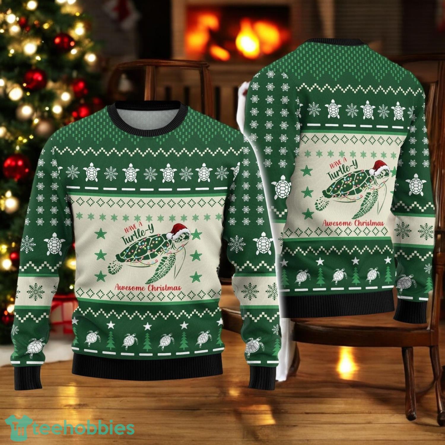 Christmas Turtle Ugly Sweater Sea Animal Sweater Family Christmas Gift