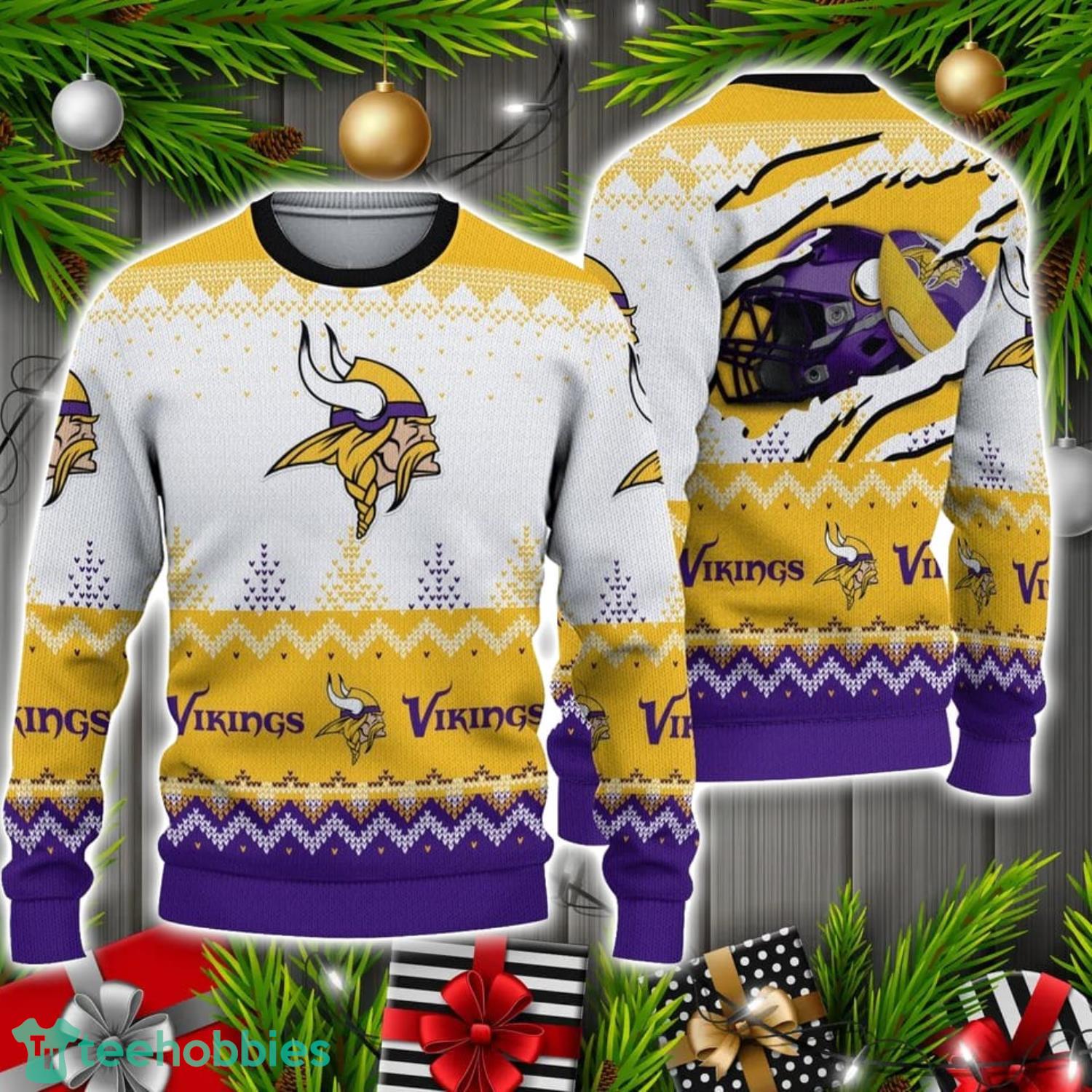 Christmas Vikings Fans Love Ugly Sweater Christmas Holiday Gift